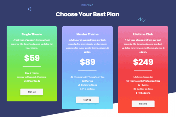Themify Pricing Plans