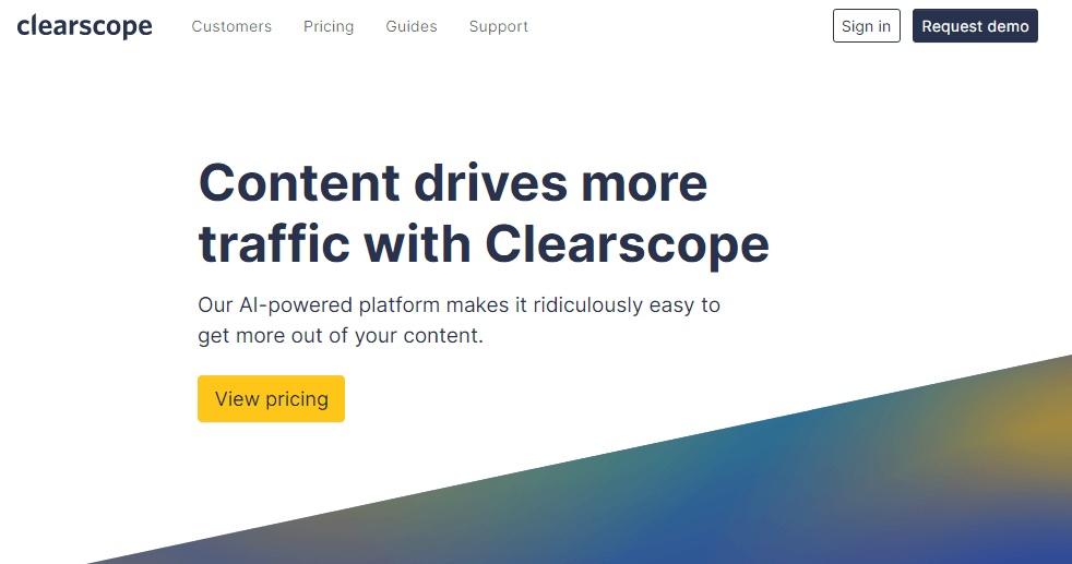 clearscope hompage