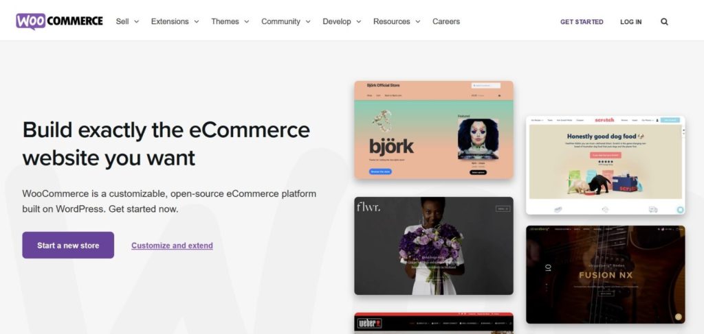 Build stores with WooCommerce