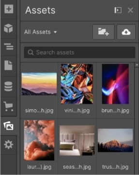 Adding Images From the Asset Panel