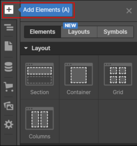 Adding Images From the Element Panel