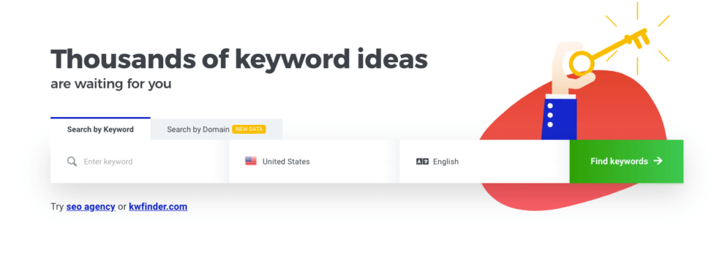 kwfinder - how to have keyword ideas
