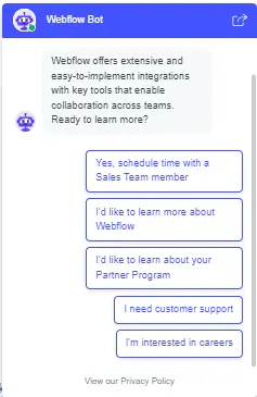 webflow customer support