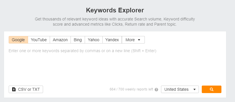 keyword explorer ahrefs