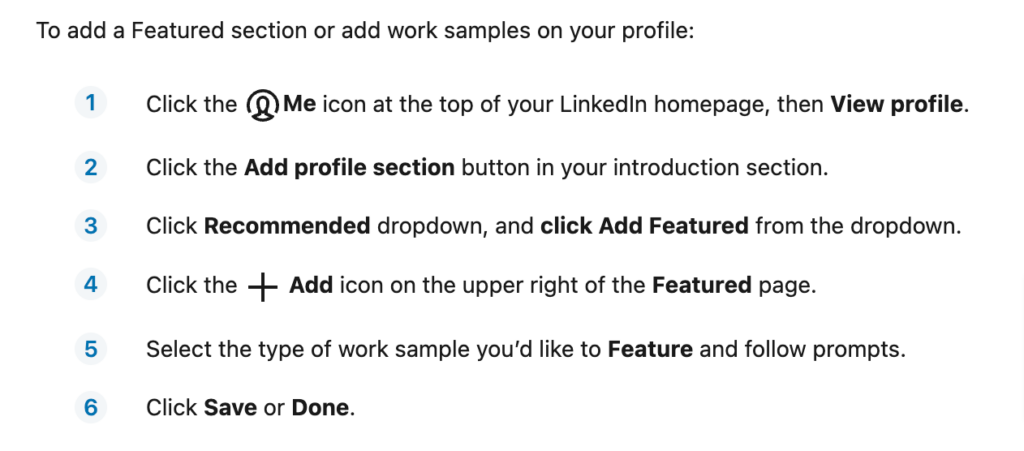 Manage Featured Samples of Your Work on Your LinkedIn Profile LinkedIn Help
